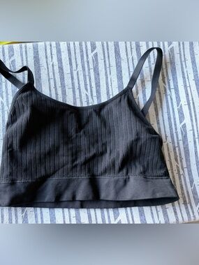 Auden Black Ribbed Bralette